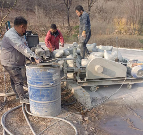 轮台路面下沉注浆